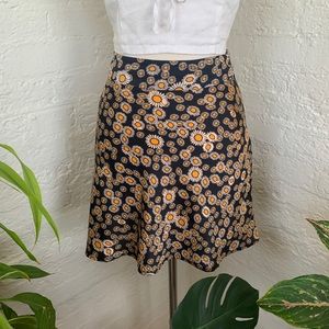 Flirty floral A-line mini skirt